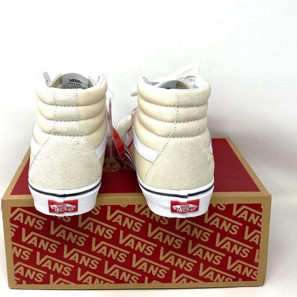 VANS SK8-HI TURLEDOVE Suede Canvas Cream Women’s Sneakers VN0A5JMJ8NL - Picture 3 of 8